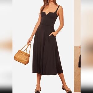 Reformation Zarina Notch Neck Dress